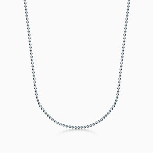 Men's Sterling Silver 2 mm Military Ball Chain Necklace - CSL150701