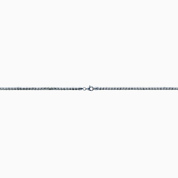 Men's 1.5mm Sterling Silver Round Box Link Chain Necklace - Sandy ...