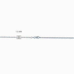 1.5 mm Sterling Silver Cable Link Chain with Lobster Clasp (CSL200223)