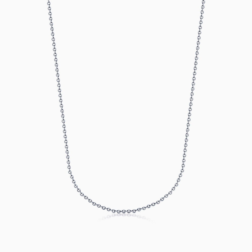 1.25 mm 14k White Gold Cable Link Chain Necklace