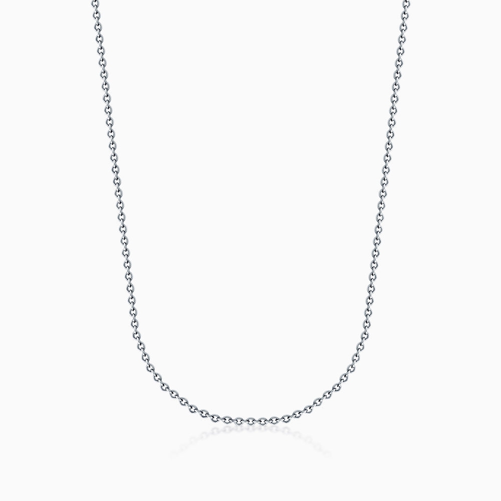 1.5 mm 14k White Gold Cable Link Chain Necklace