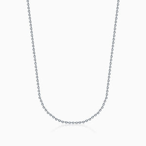 1.5 mm 14k White Gold Cable Link Chain Necklace