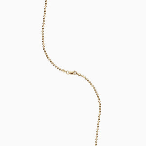 Men's 14k Yellow Gold 1.5 mm Military Ball Chain with Lobster Clasp
