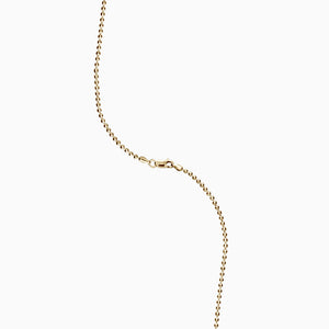Women's 14k Yellow Gold 1.5 mm Bead Chain - Lobster Clasp Detail