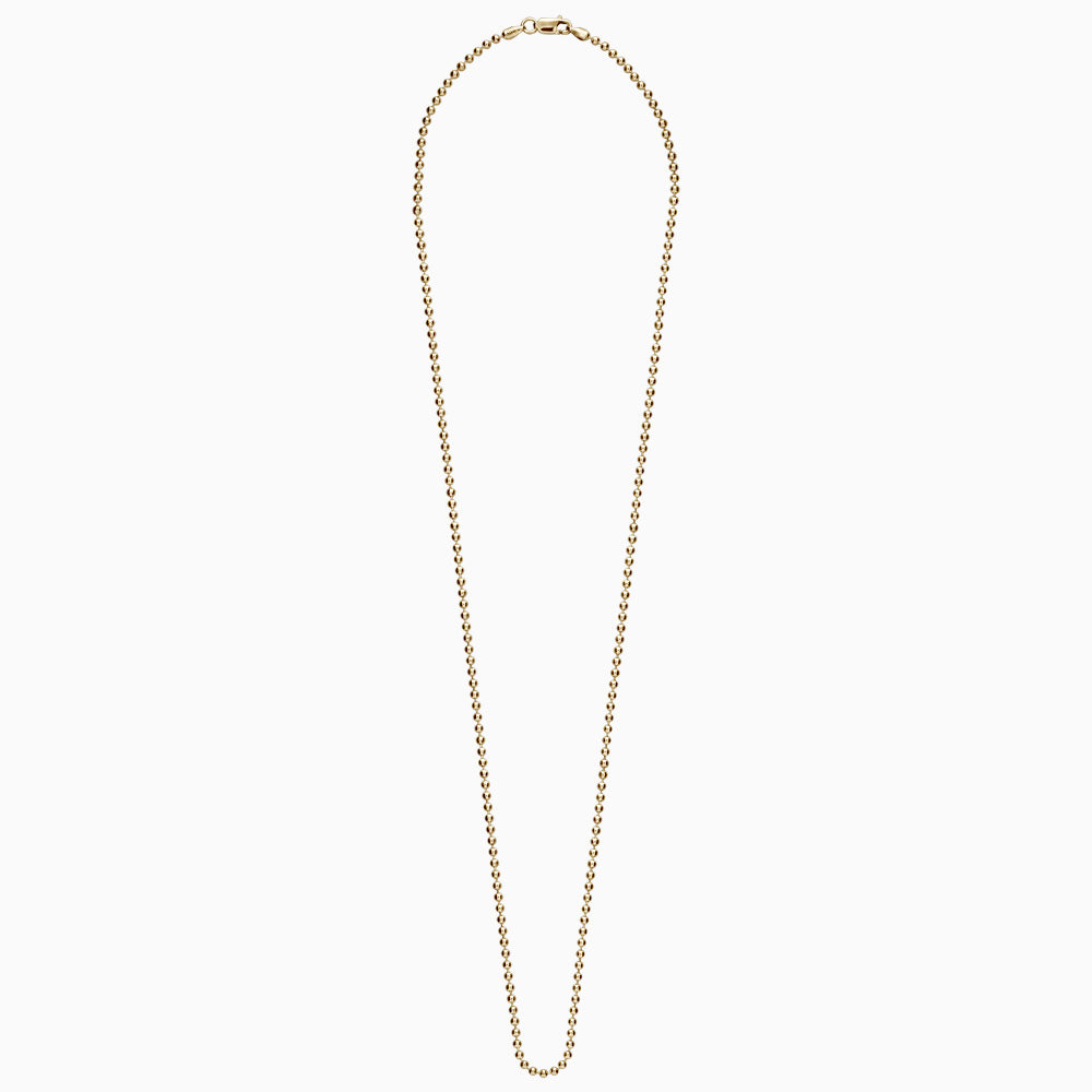 Men's 14k Yellow Gold 2 mm Military Ball Chain Necklace, 20 inch - Sandy  Steven Engravers