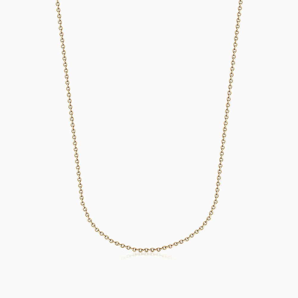 1.25 mm 14k Yellow Gold Cable Link Chain Necklace