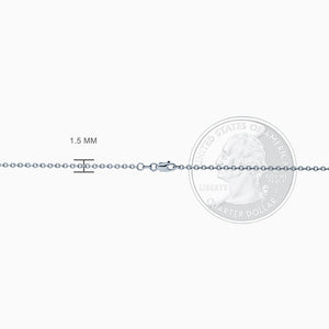 Engravable 1 inch Sterling Silver Disc Charm Necklace - 1.5 mm Cable Chain with Lobster Clasp Detail