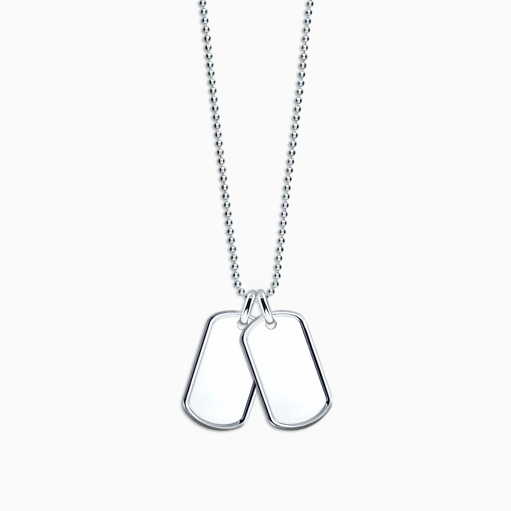 Sterling Silver Solid Dog Tag Necklace By Martha Jackson Sterling Silver |  notonthehighstreet.com