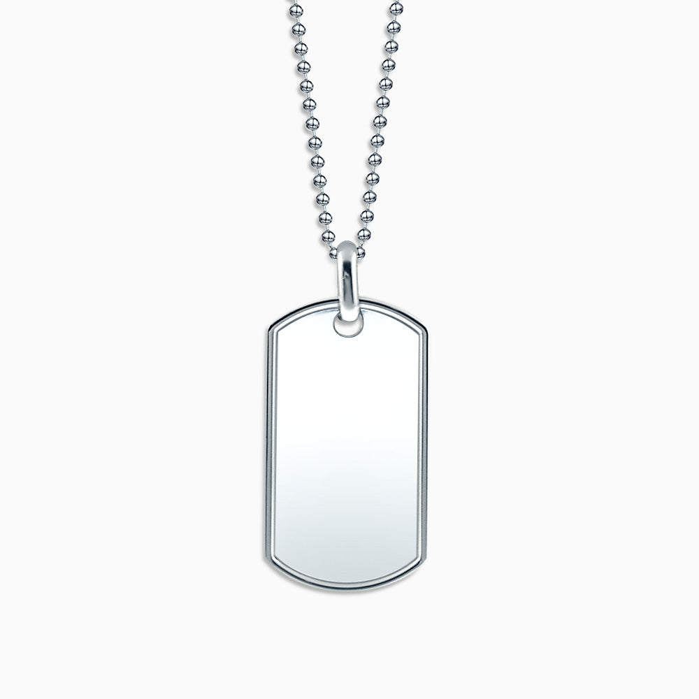 Personalised dog tag necklace clearance