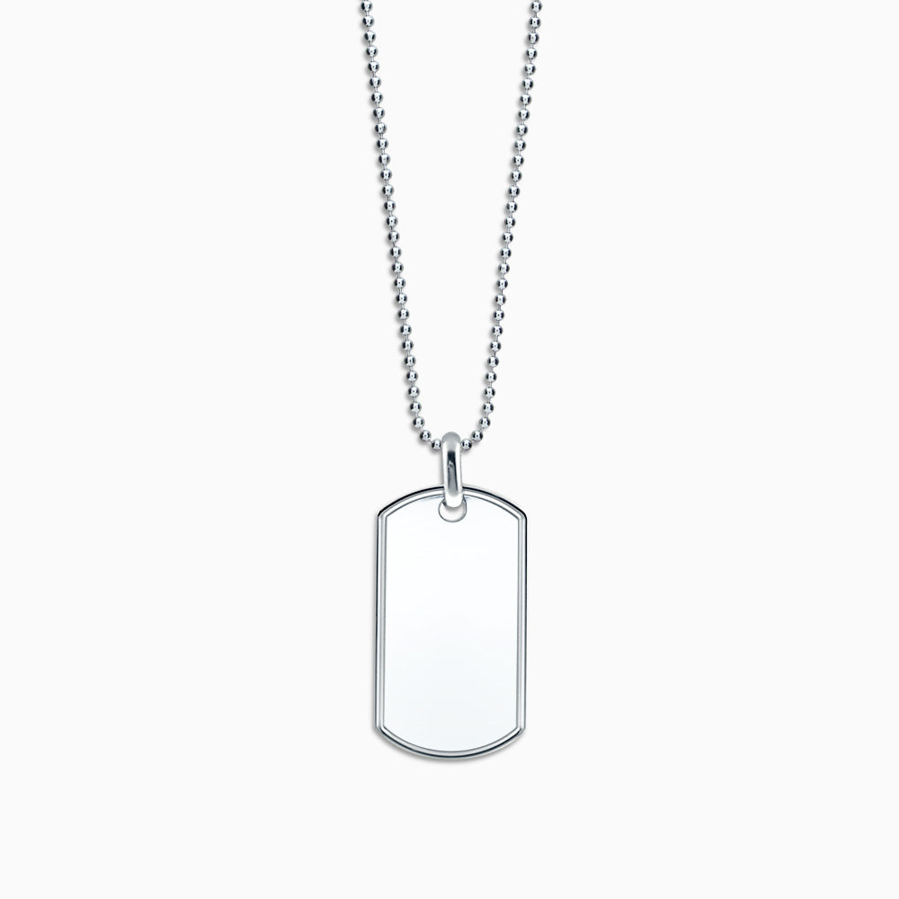 Dog Tag Silver Pendant Customized Stainless Steel 3 mm Army Tag for Me