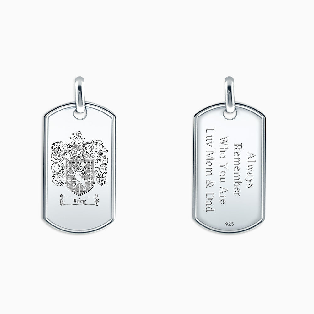 Engraved Men's Black Medical Dog Tag | Personalized Medical Jewelry