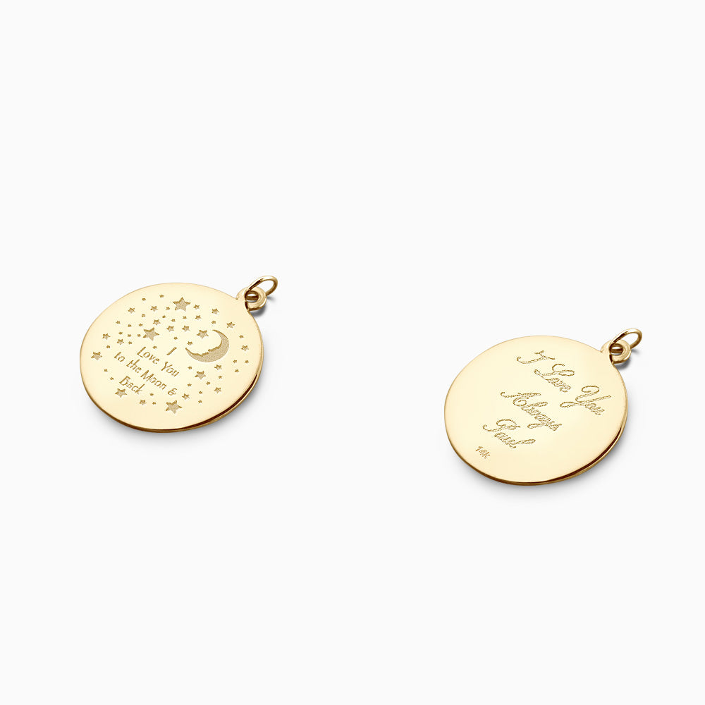 Number Charms in 14K Yellow Gold