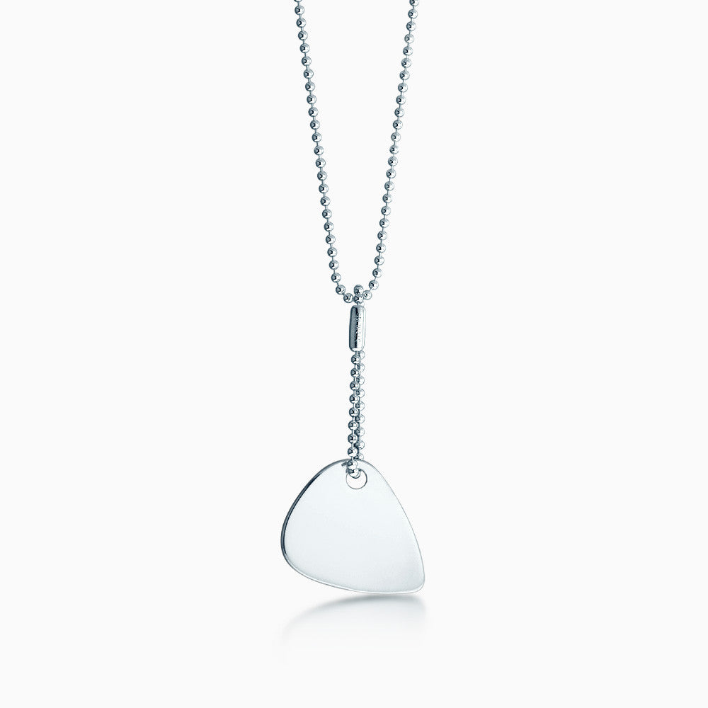 Shaper's Sterling Silver Guitar Pick Necklace