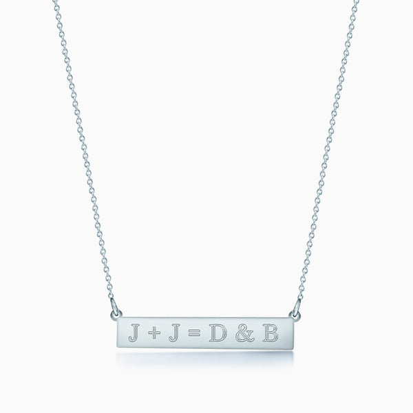 Tiffany & Co. Vintage 1837® Bar Pendant Necklace - Sterling Silver Pendant  Necklace, Necklaces - TIF255435 | The RealReal