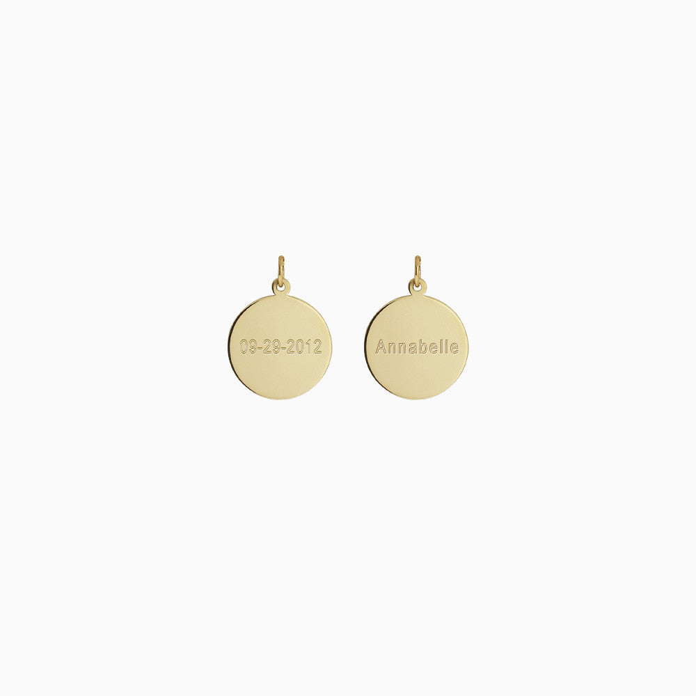 14 K Polierter Dollarzeichen-Charm, Neuer Anhänger Aus Gelbgold