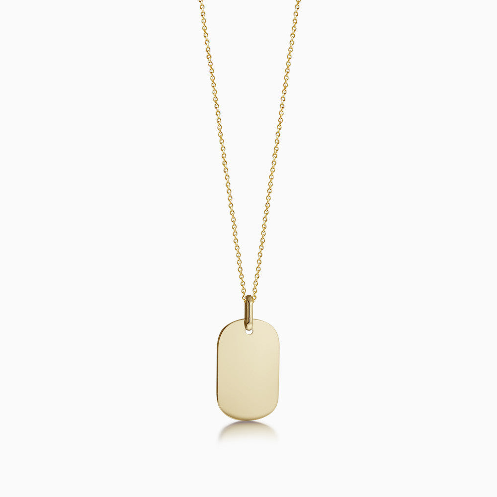 Gold-Tone With Double Dog Tag Ball Chain Necklace | In stock! | Lucleon