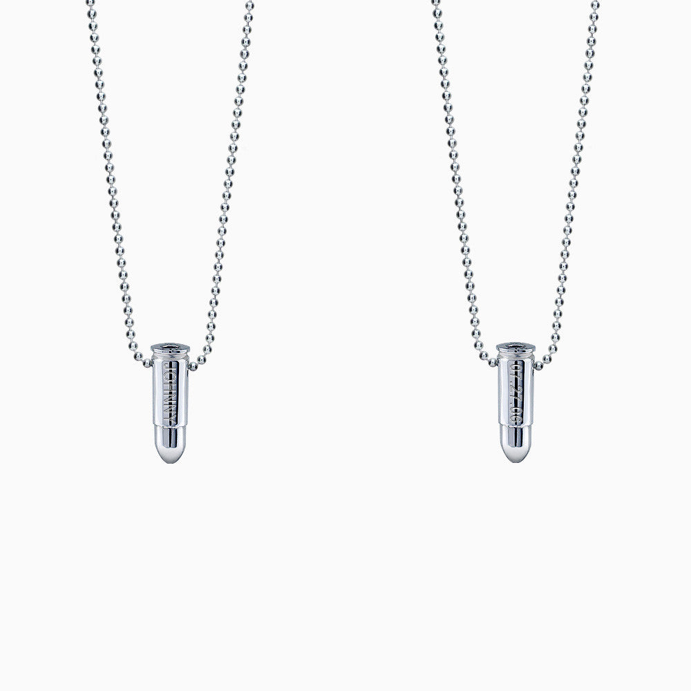 Silver Bullet Necklace , Black Stone Bullet Necklace , Bullet Pendant ,  Oxide Men's Necklace , 925k Sterling Silver - AliExpress