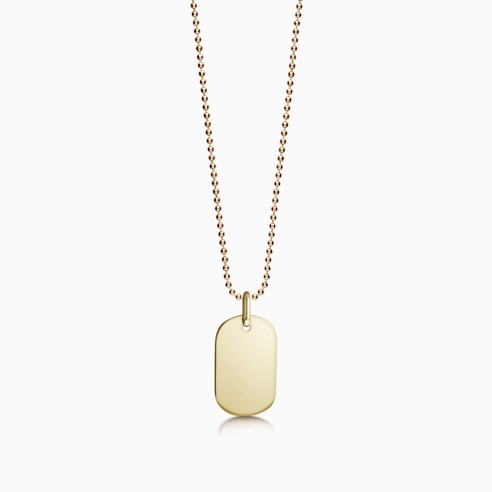 Gold Cross Dog Tag Pendant Chain Necklace | Claire's US