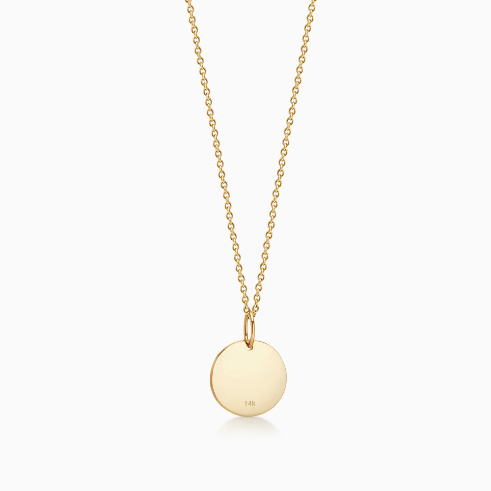 Letter C Gold Disc Reversible Pendant Necklace in Iridescent Abalone |  Kendra Scott