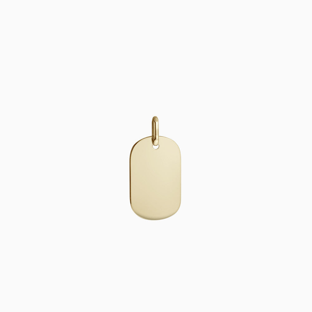 Dog Tag Pendant (Small) Yellow Gold / 14K